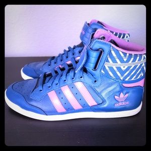 ADIDAS HIGH TOPS w/ TRIBAL PRINT